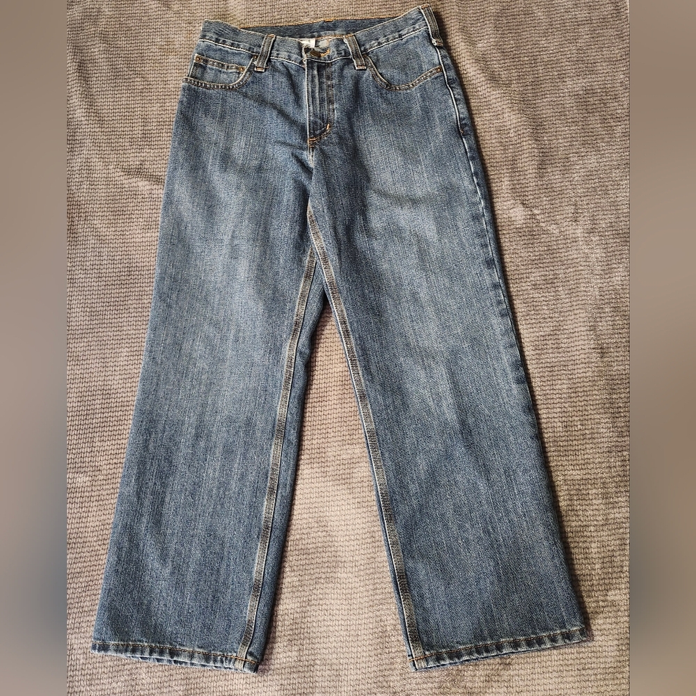 Carhartt Relaxed Fit Jeans Men 30x28 Medium Wash Blue 5-Pocket Workwear Classic,